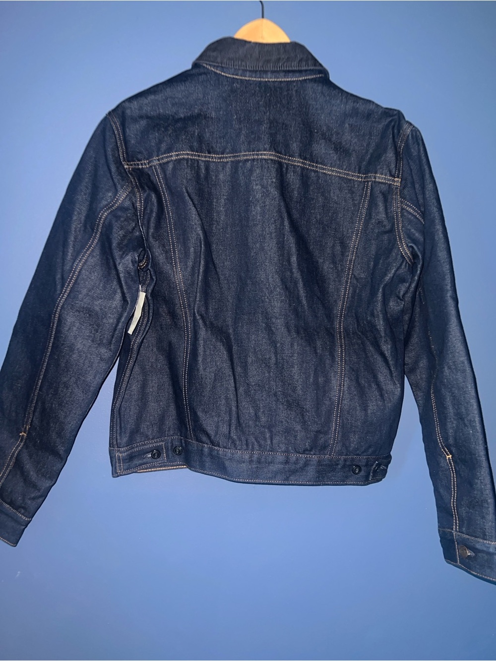 GAP Dark Blue Denim Jacket with Dark Blue Corduroy Collar - Picture 4 of 5